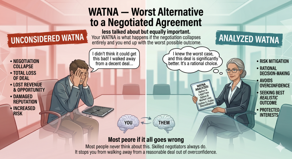 Worst alternative to a negotiated agreement