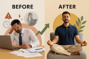 How meditation brings about a visible change