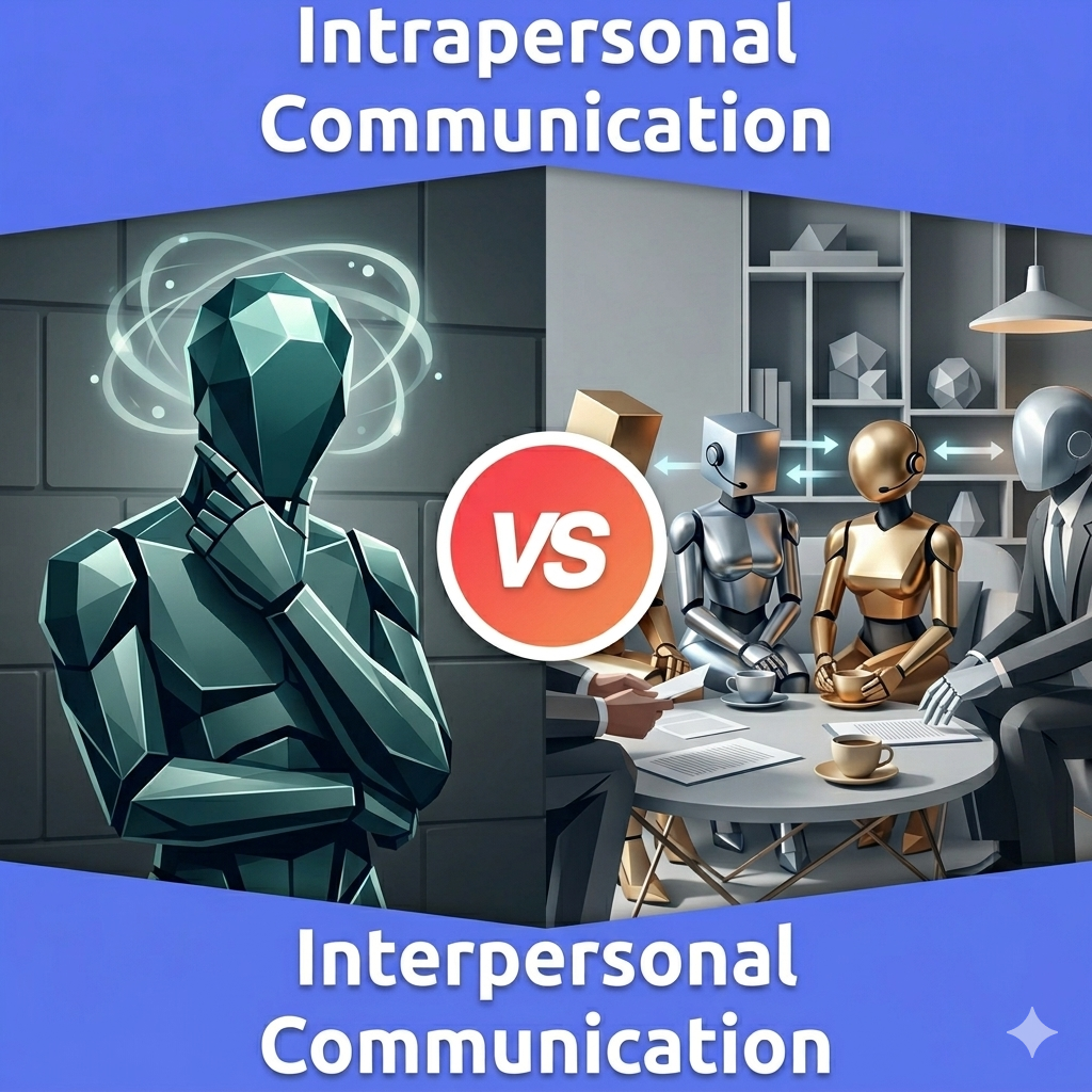 Intrapersonal vs Interpersonal Communication and how both work in sync