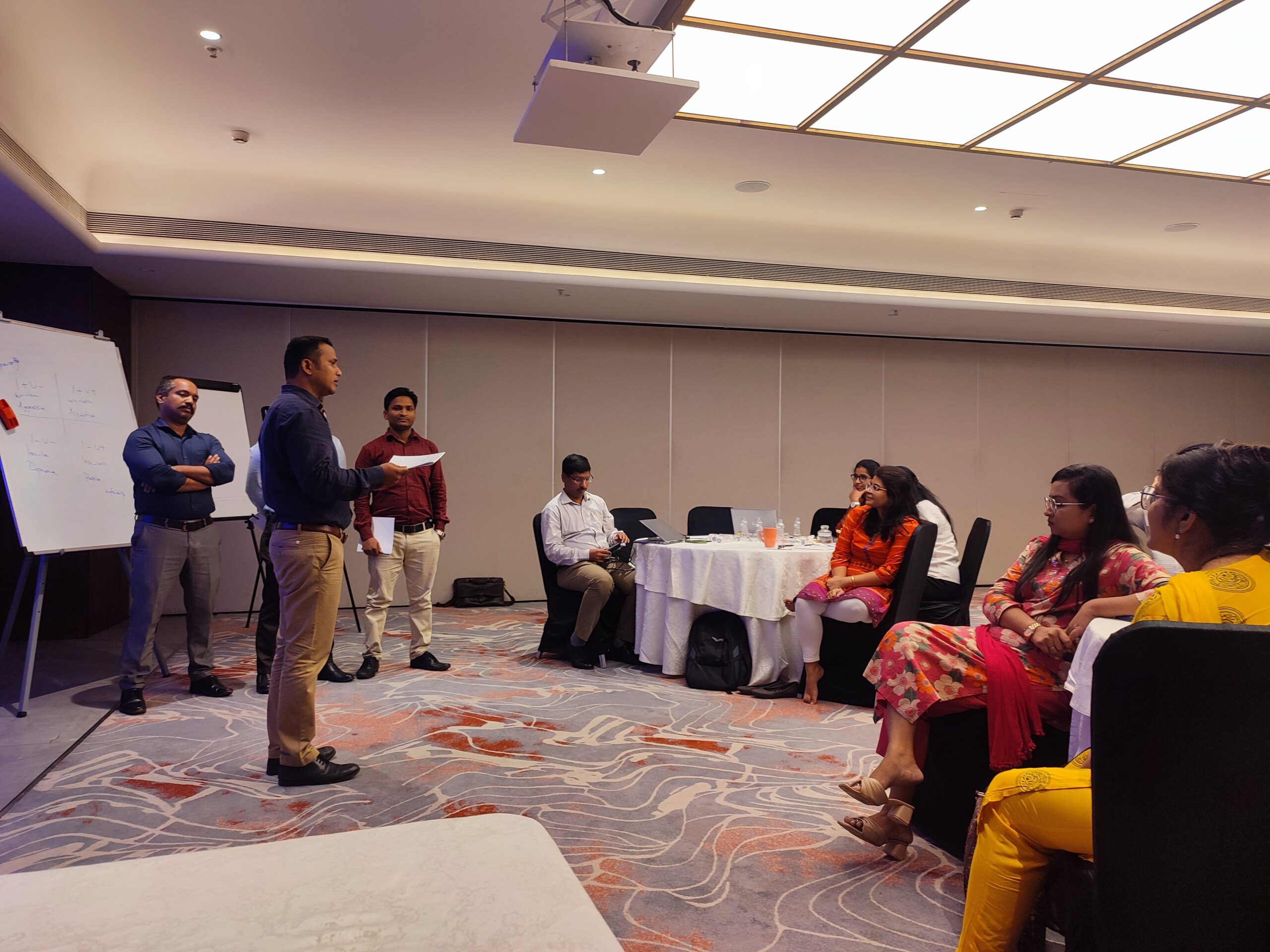 Participant presenting during a Train the Trainer Workshop