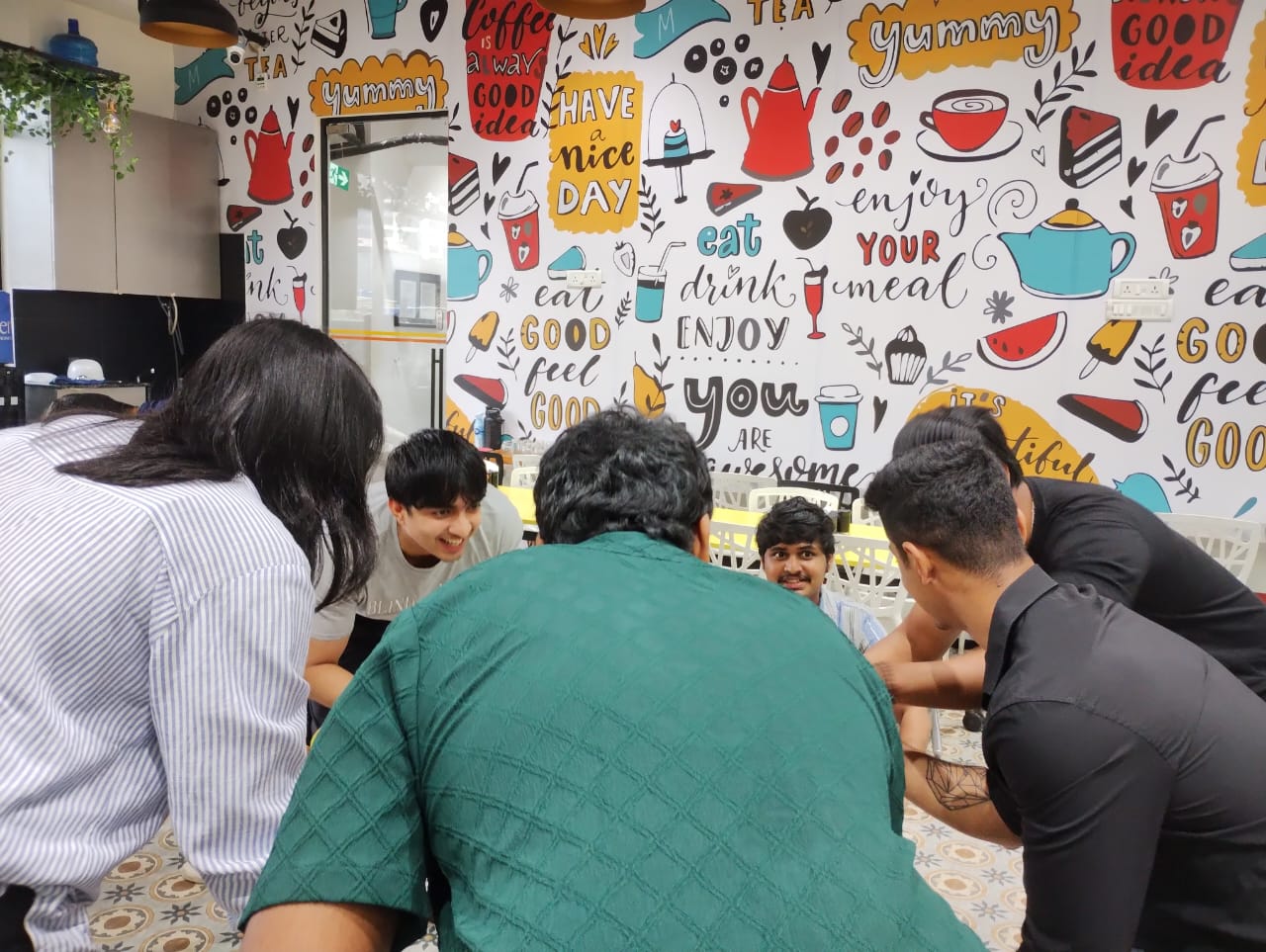 Participants playing a game during Communication Skills Training