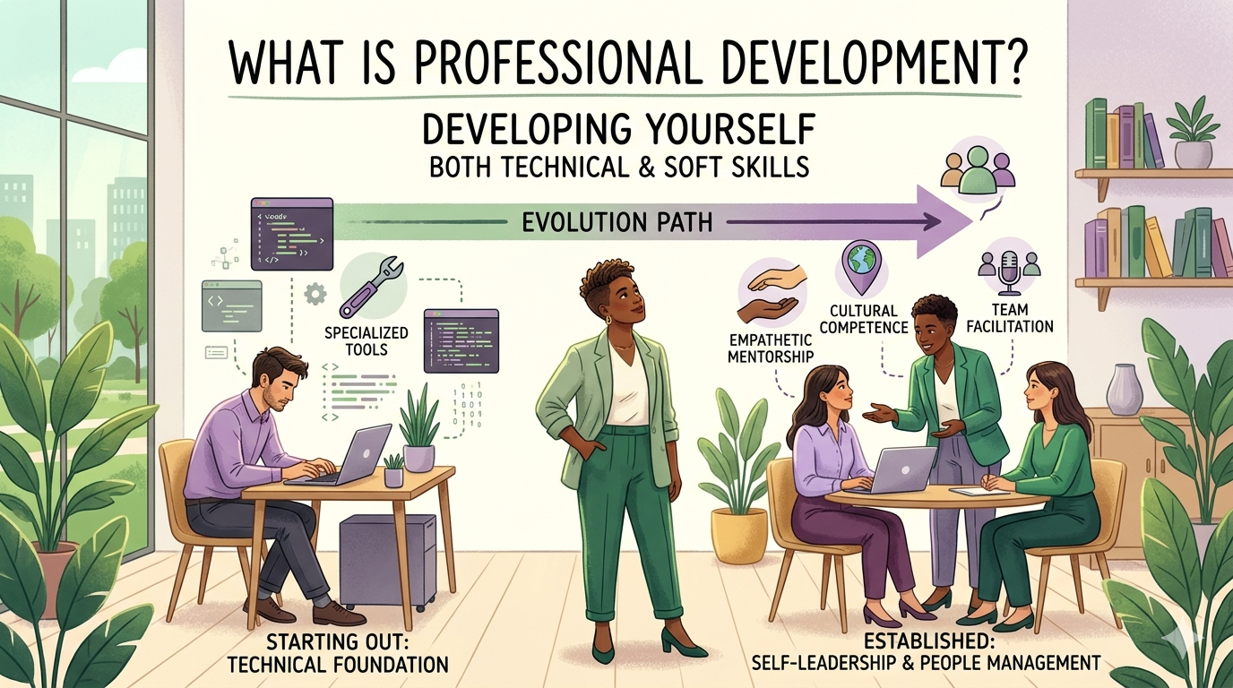 Professional development means sharpening your skills, acquiring knowledge and even working on your attitude.